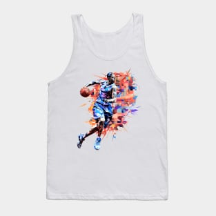 Basketball Player Sport Game Champion Competition Abstract Tank Top